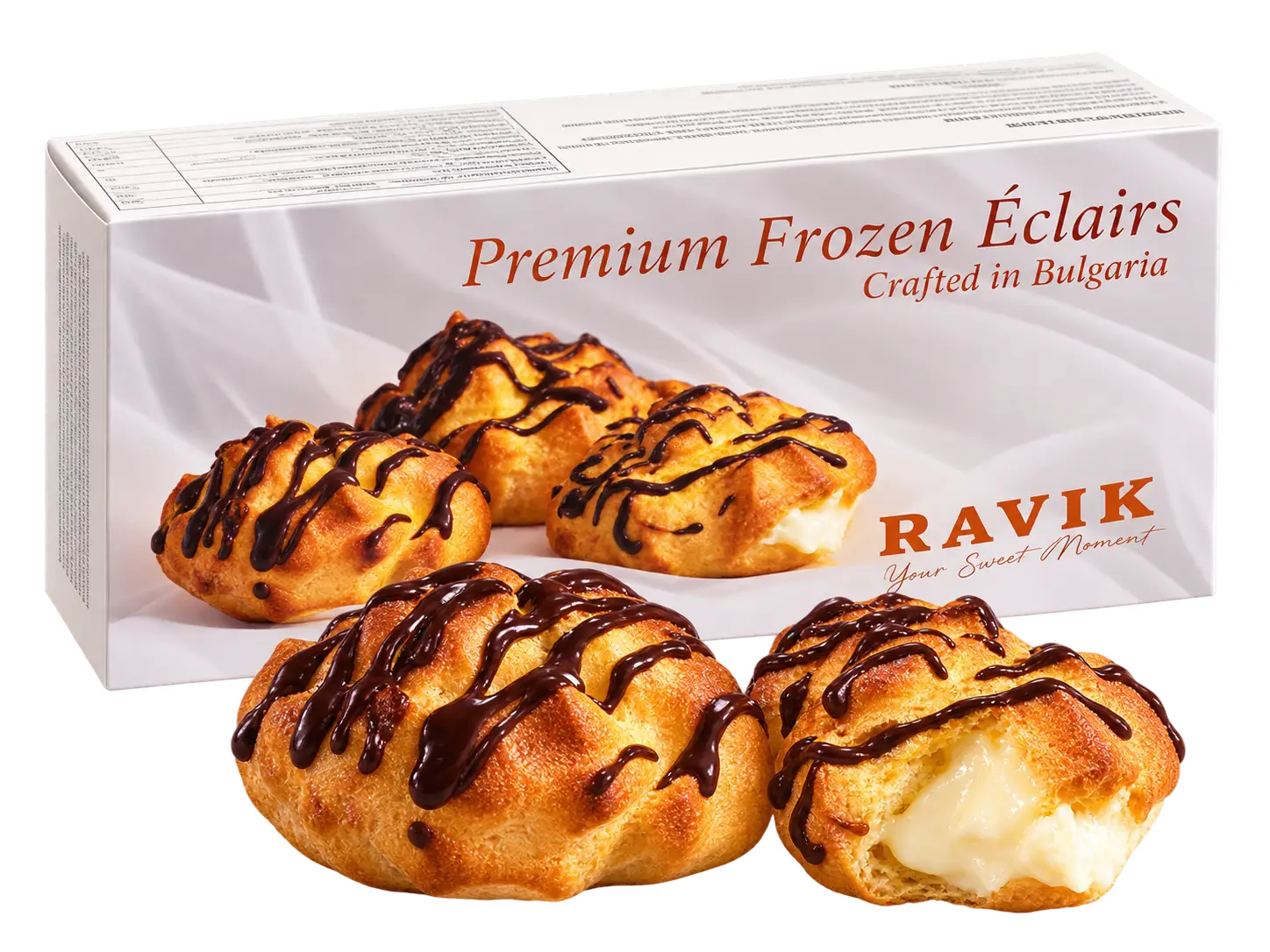 Витрина с разнообразни вкусове италианско джелато от Ravik